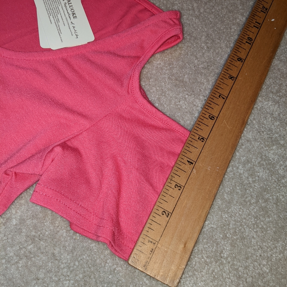 Nwts baluoke Pink peekaboo shoulder top - Picture 2 of 15